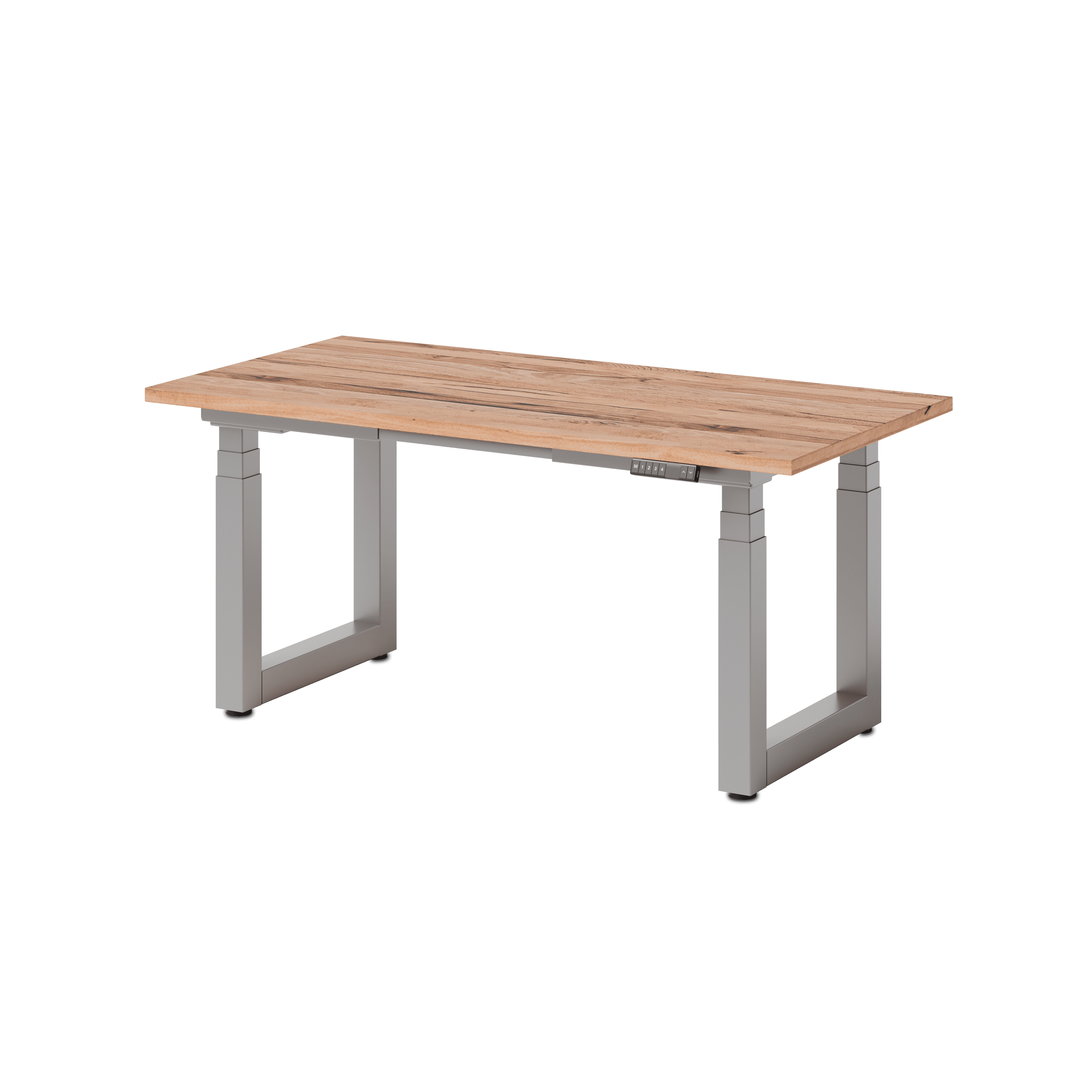 eDesk PRO elektisch höhenverstellbarer Schreibtisch Buche Vollholz