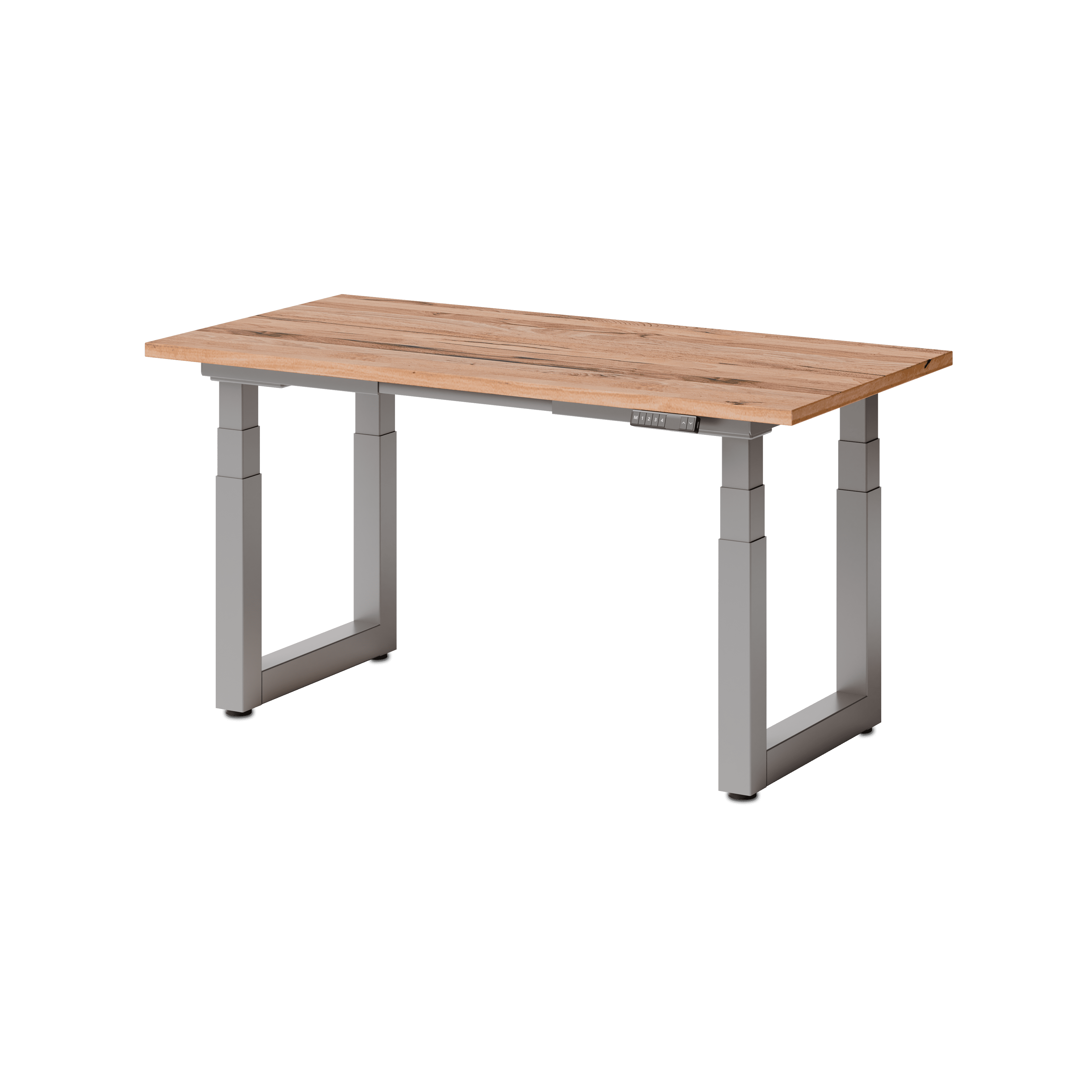 eDesk PRO elektisch höhenverstellbarer Schreibtisch Buche Vollholz