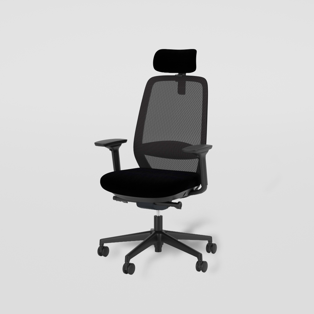 Elovie Drehstuhl mit Kopfstütze