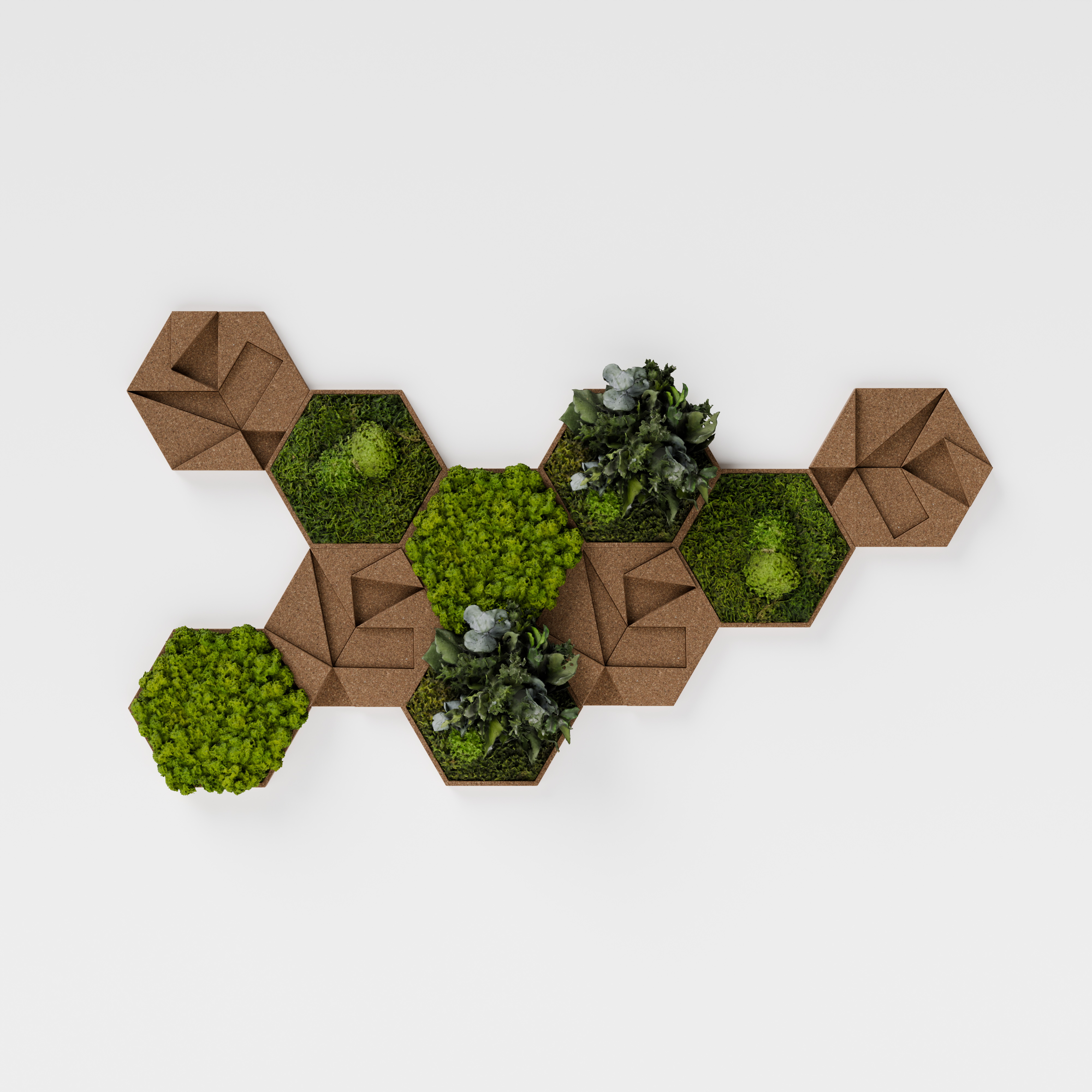 Kork-Hexagon 10er Set