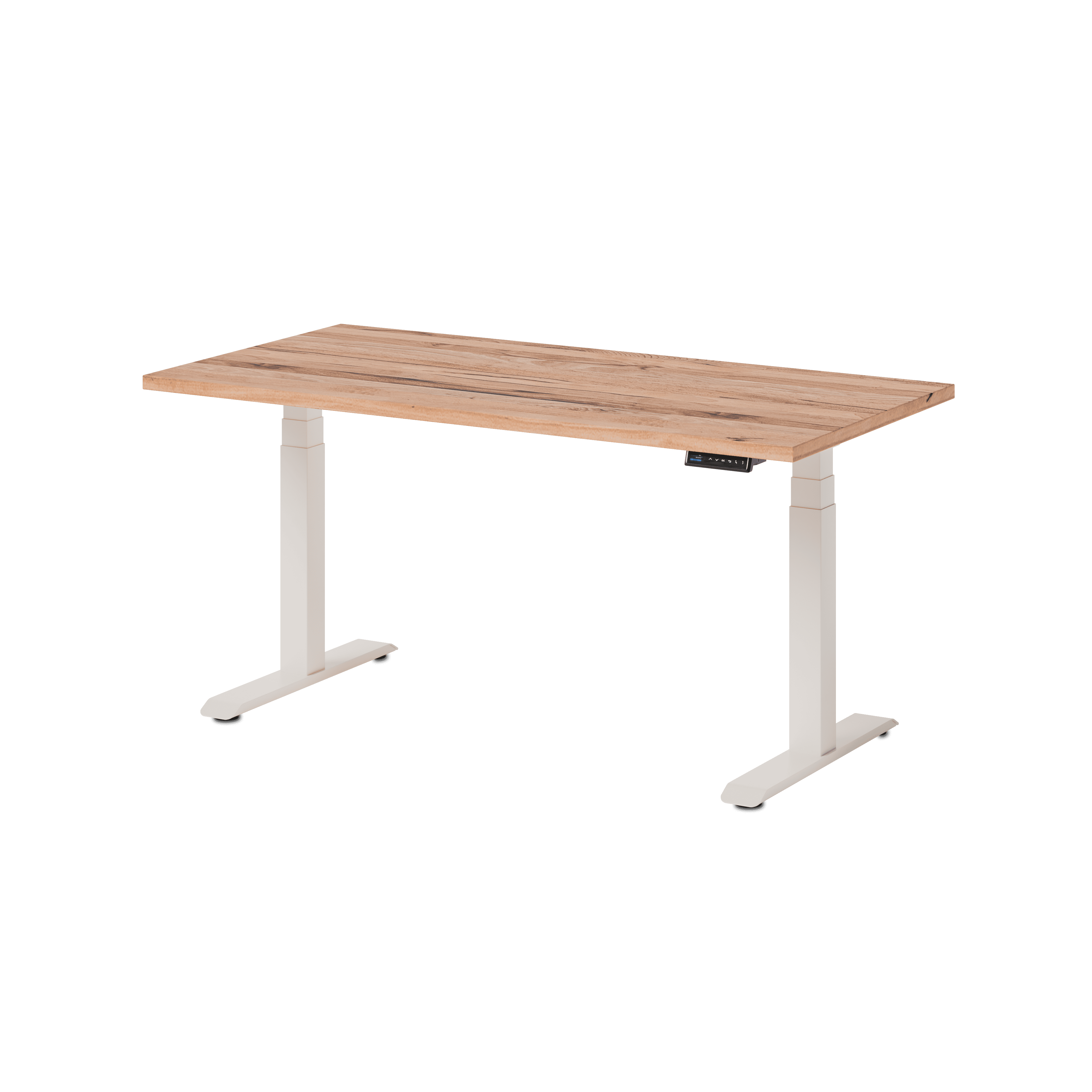 eDesk PLUS elektrisch höhenverstellbarer Schreibtisch Buche Echtholz
