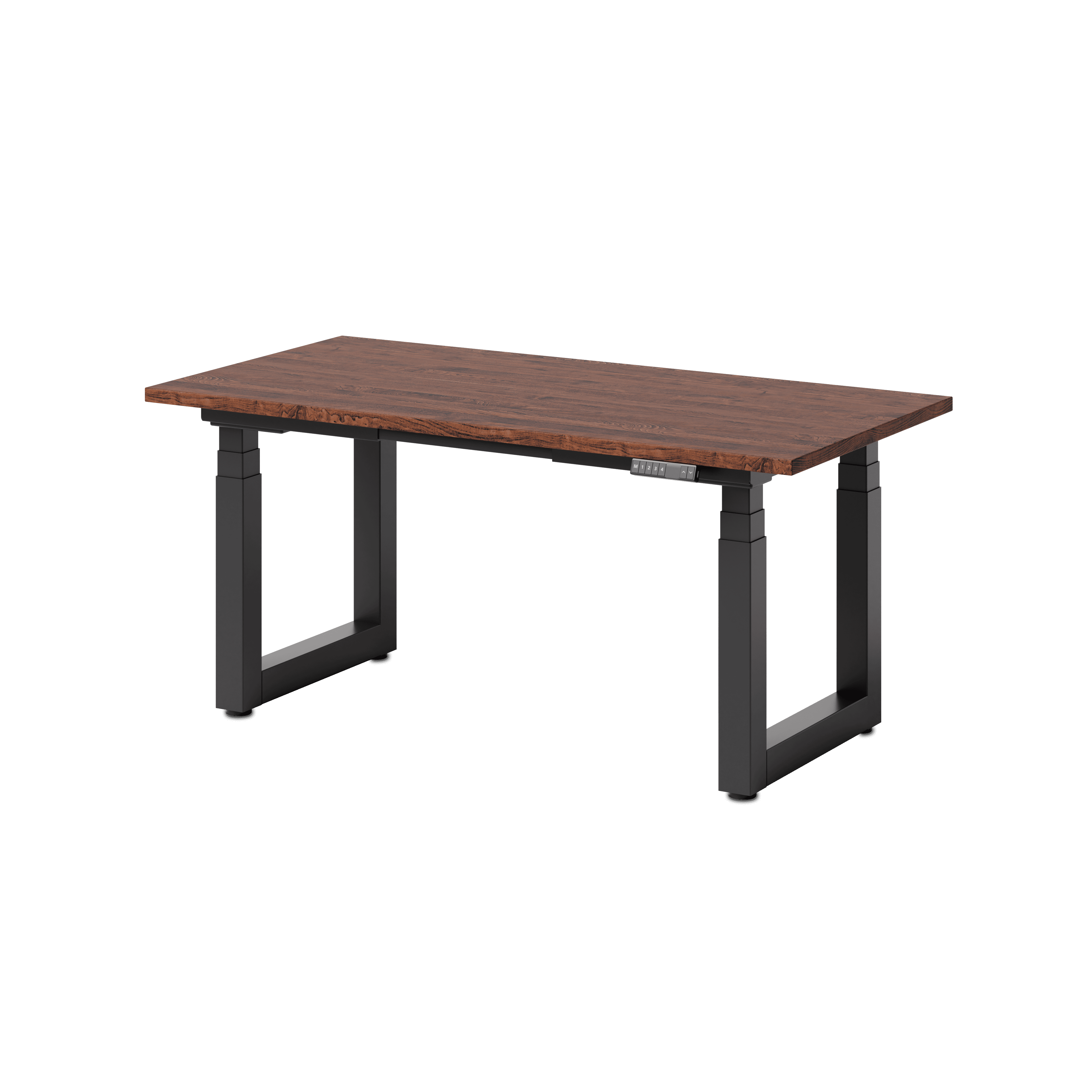 eDesk PRO elektisch höhenverstellbarer Schreibtisch Buche Vollholz