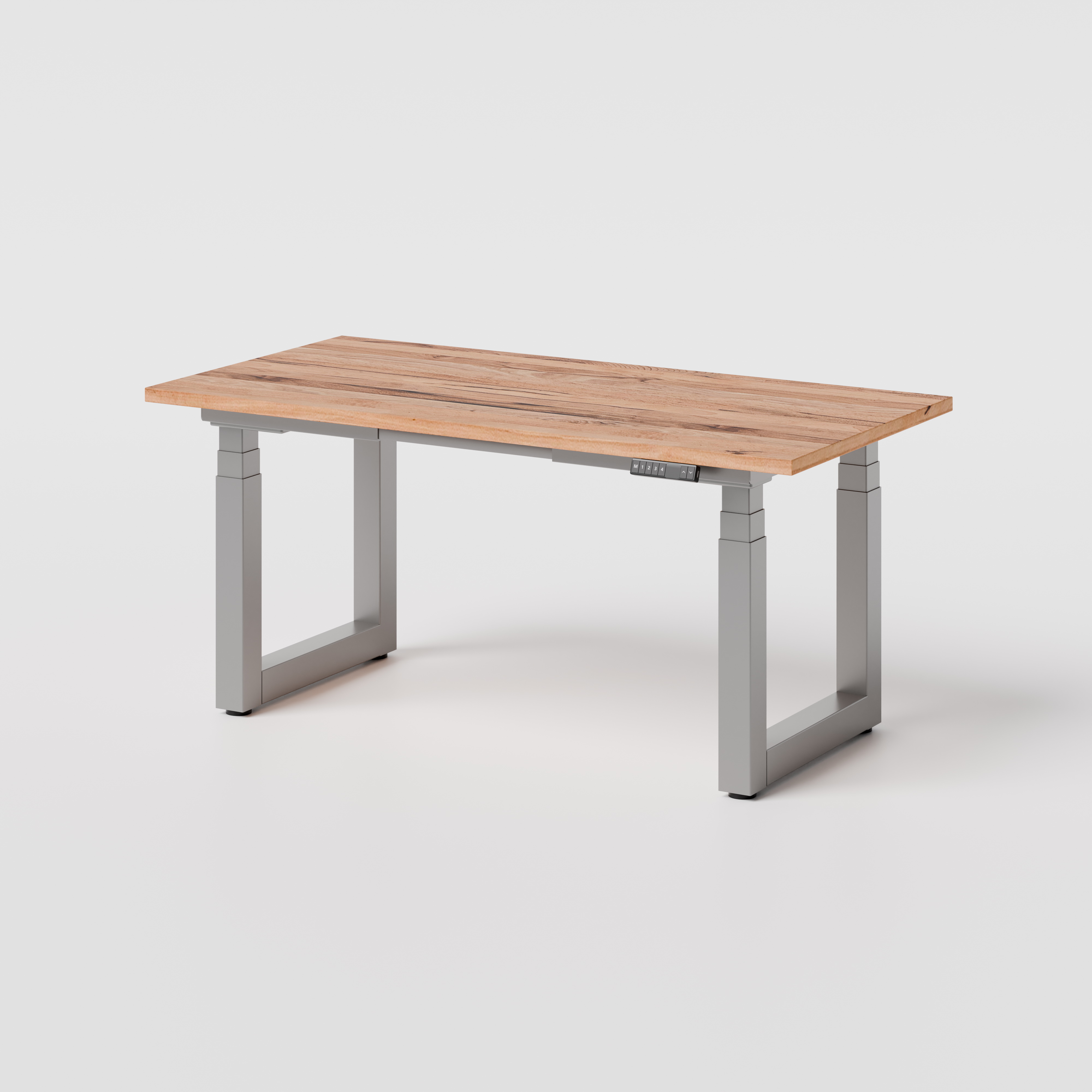 eDesk PRO elektisch höhenverstellbarer Schreibtisch Buche Vollholz