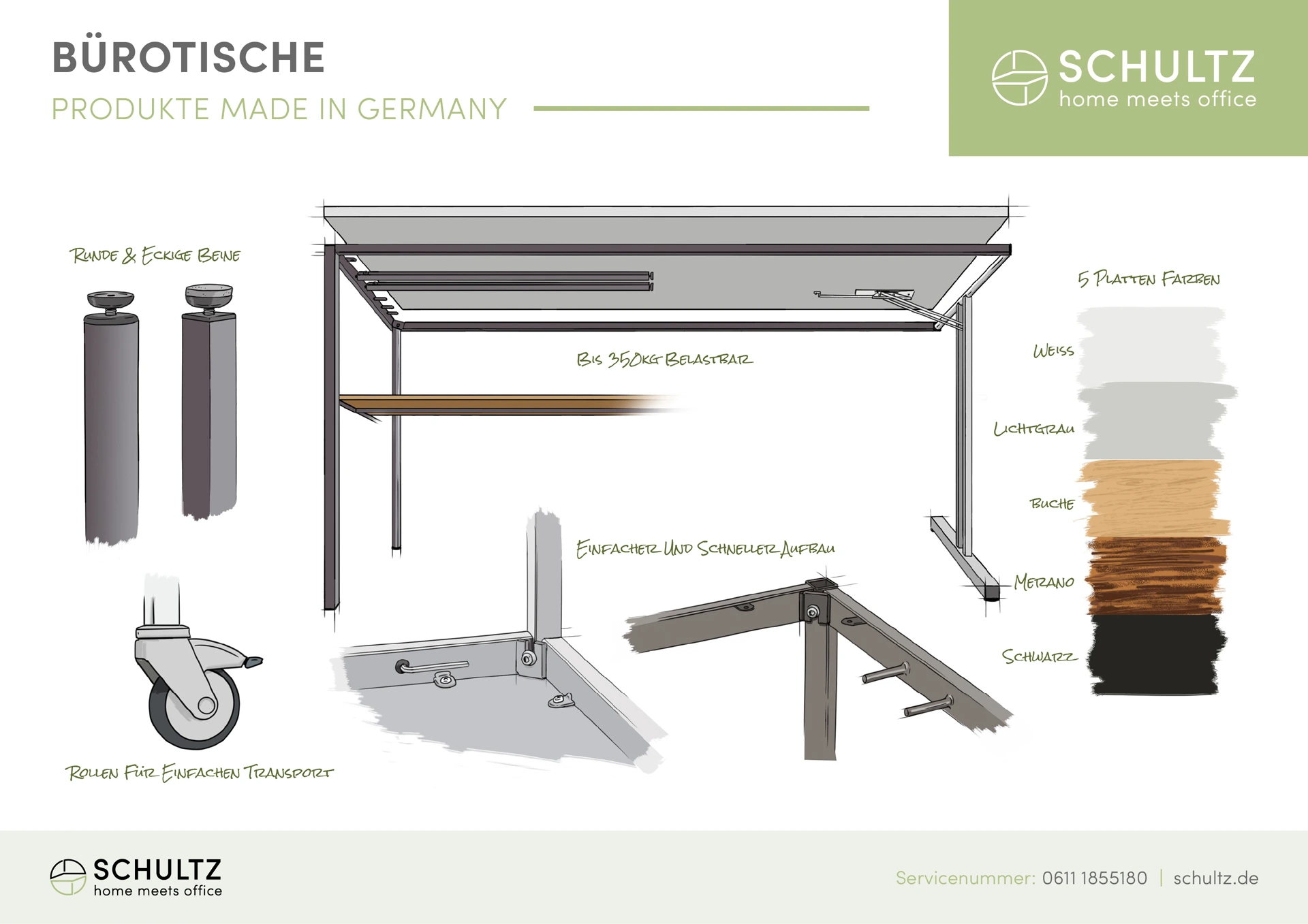 Buerotische von Schultz