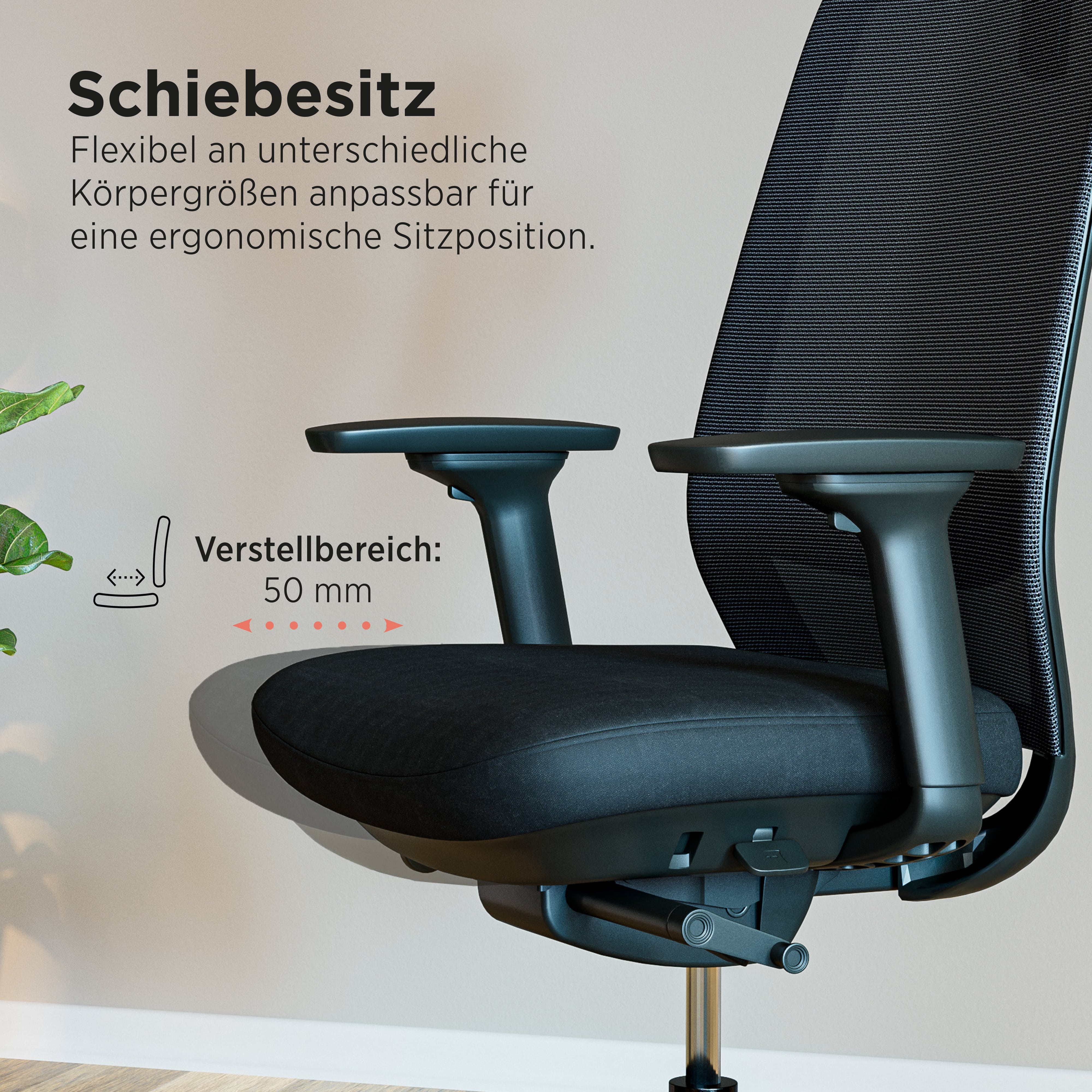 Elovie Drehstuhl mit Kopfstütze