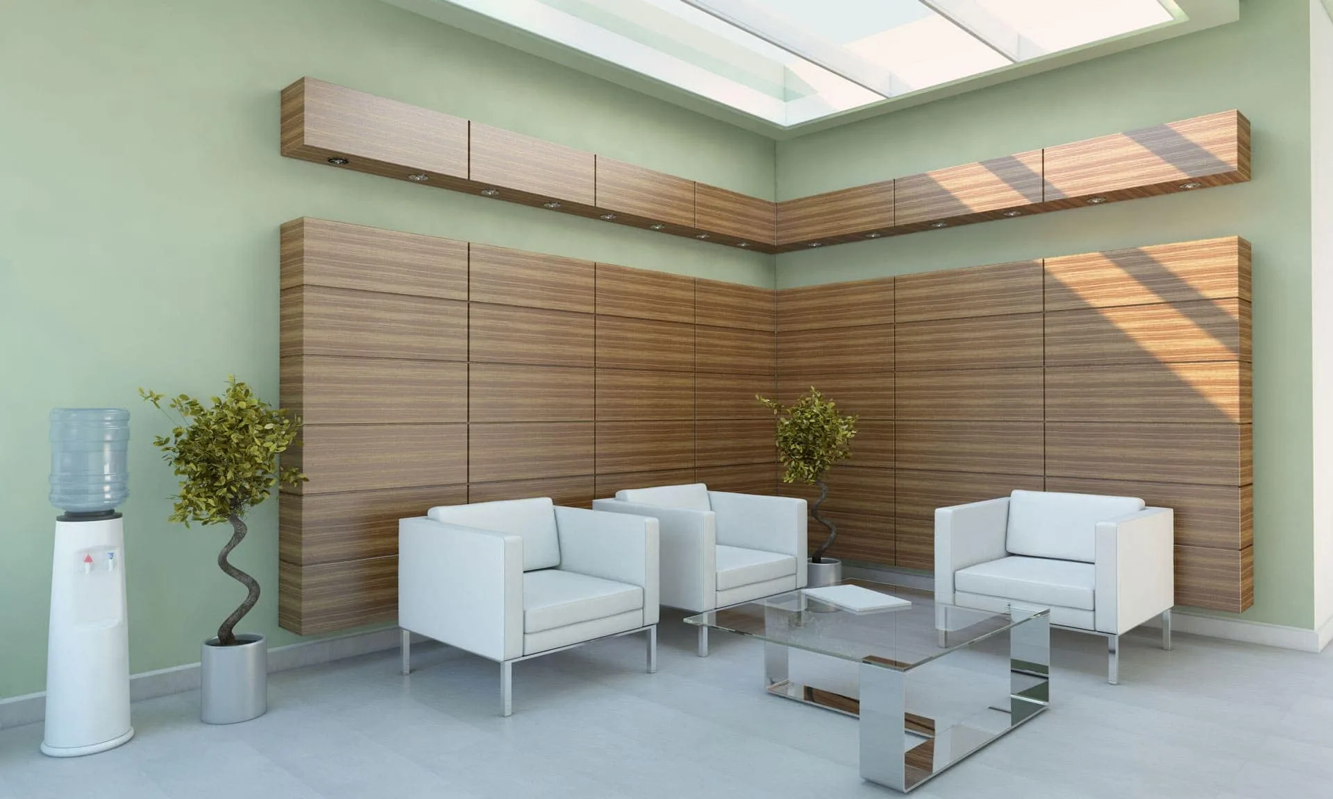 Ein modern eingerichtetes Wartezimmer