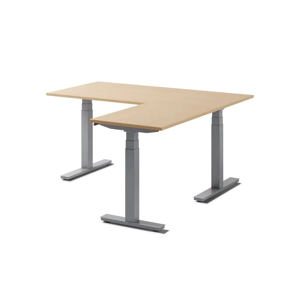 schultz-7ede90e-edesk-hoehenverstellbarer-eckschreibtisch-gestell-eckig-30deg_transparent eDesk höhenverstellbarer Eckschreibtisch Gestell der Marke Schultz für abwechselndes Arbeiten im Stehen und Sitzen