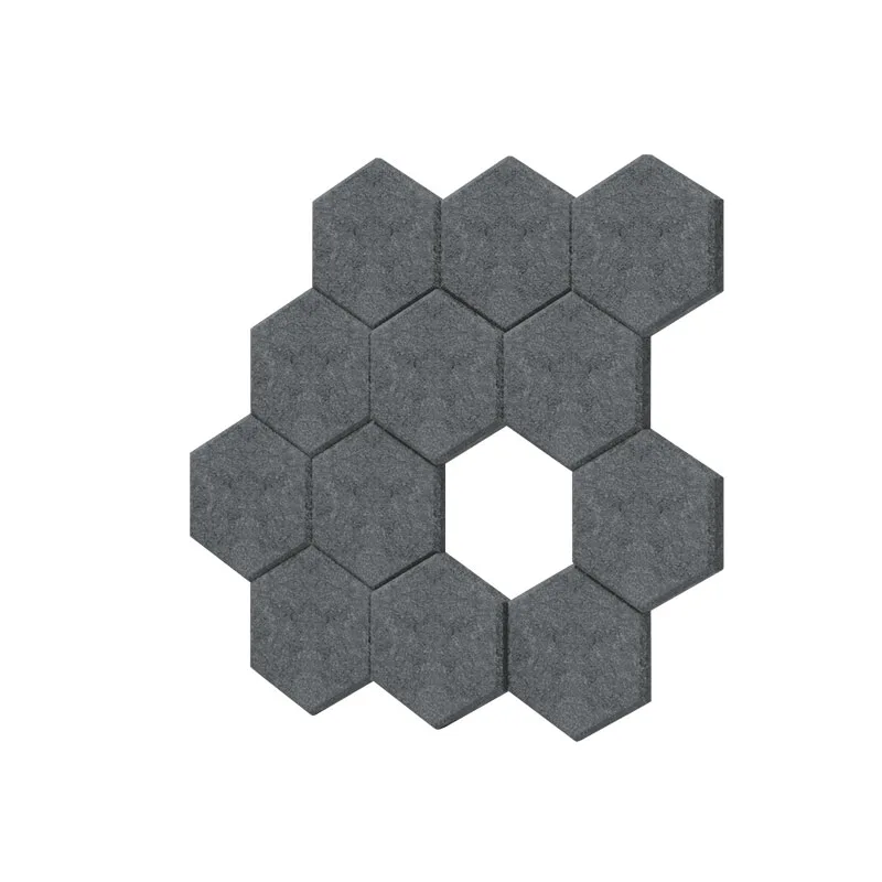 Akustikwaben Bert 6-eckig Die sechseckigen Akustikwaben Bert von Hammerbacher aus thermoplastischer Synthetik (PES) reduziert den Lärmpegel