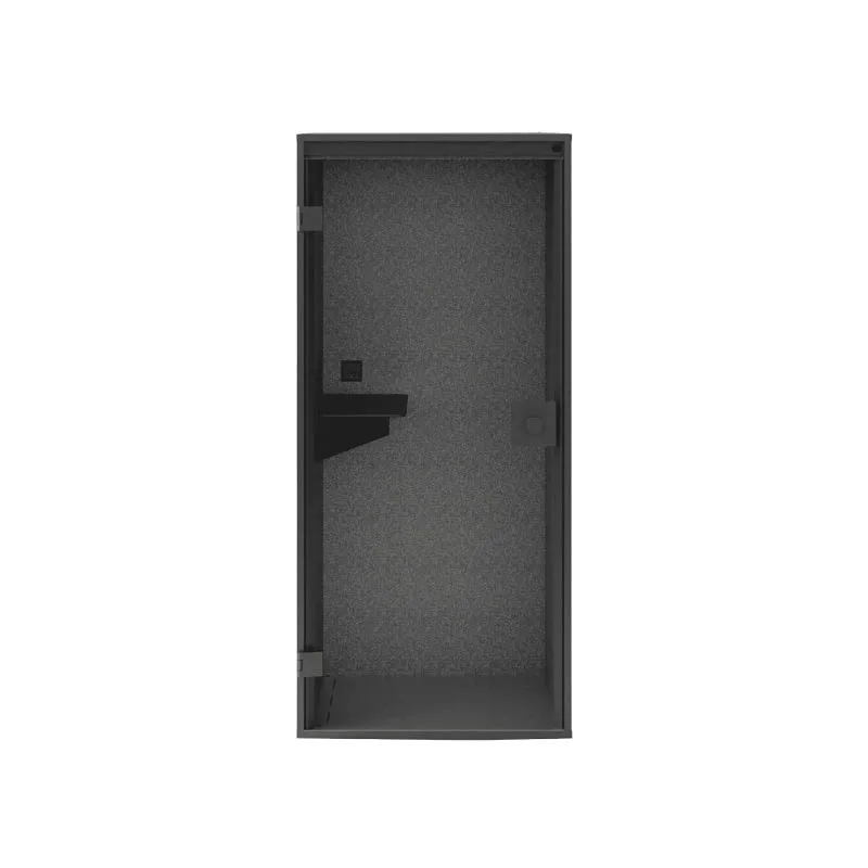 Die Raum-in-Raum-Telefonkabine der Marke Berlin Acoustics mit schallabsorbierenden Doppelwänden unterstützt eine optimale Raumakustik