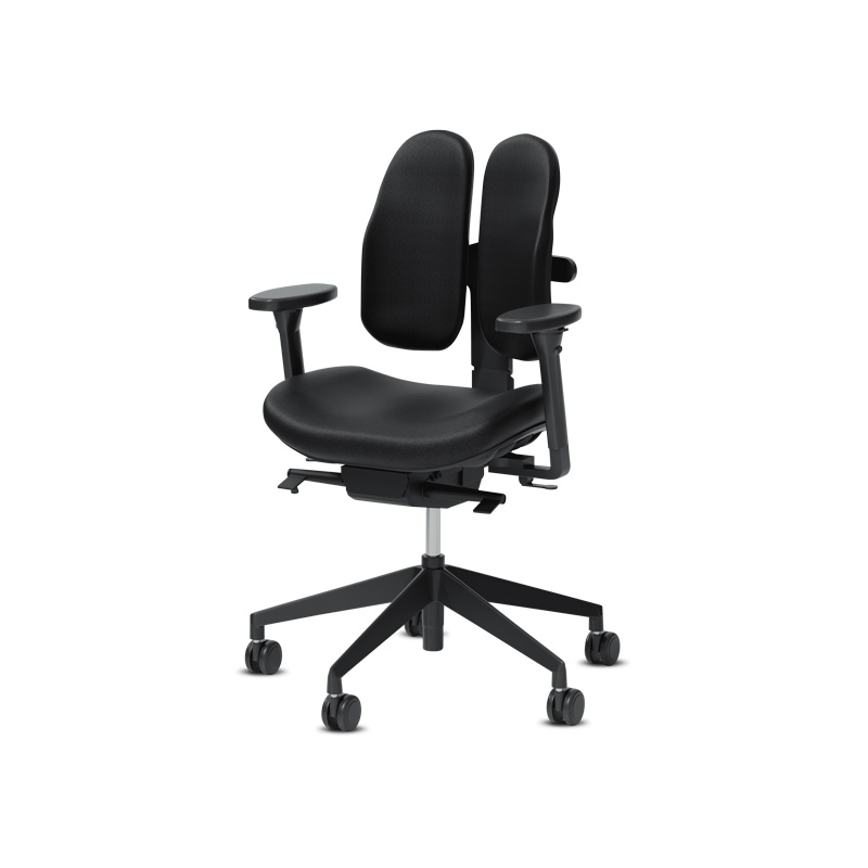 Duo Back Swivel Chair von Nowy Styl mit geteilter Rückenlehne für maximale Flexibilität – unabhängige Bewegung der Segmente.