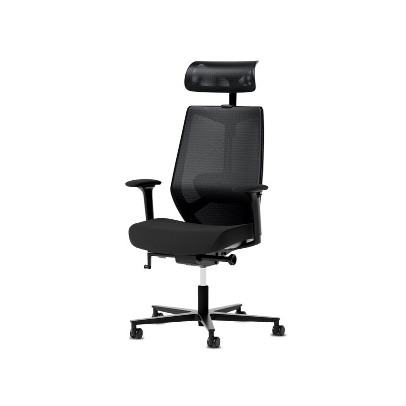 MESH 6 Bürostuhl mit Kopfstütze – ergonomischer Stuhl mit hoher Netzrückenlehne