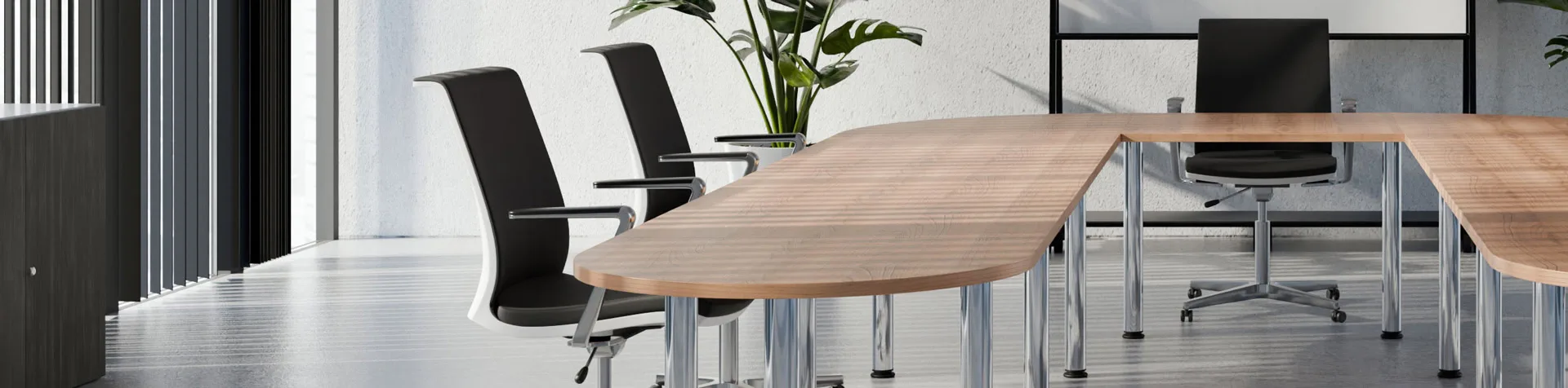 Moderner Konferenzraum mit ergonomischen Bürostühlen – optimale Sitzhöhe für gesundes Arbeiten